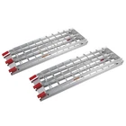 2 Pcs 90 inch Aluminum Motorcycle Bike Folding Loading Ramps For Lawnmower Atv