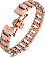 Copper Magnetic Therapy Bracelet for Men with 5X Strength Magnets,99.99 Pure Co