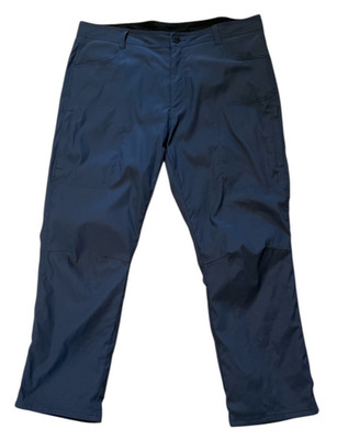 ORVIS Fleece Lined Active Pants Mens 40x30 Nylon Stretch Blue Gray Outdoor Camp