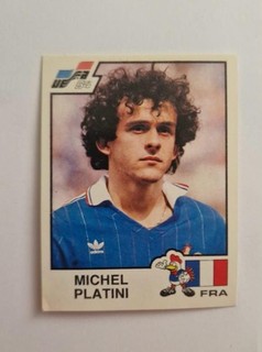 Panini Euro84 France Sticker Platini Number 48 Superstar RARE Unpasted