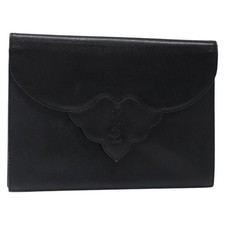 Saint Laurent Vintage Borsa A Fibbia In Pelle Nera