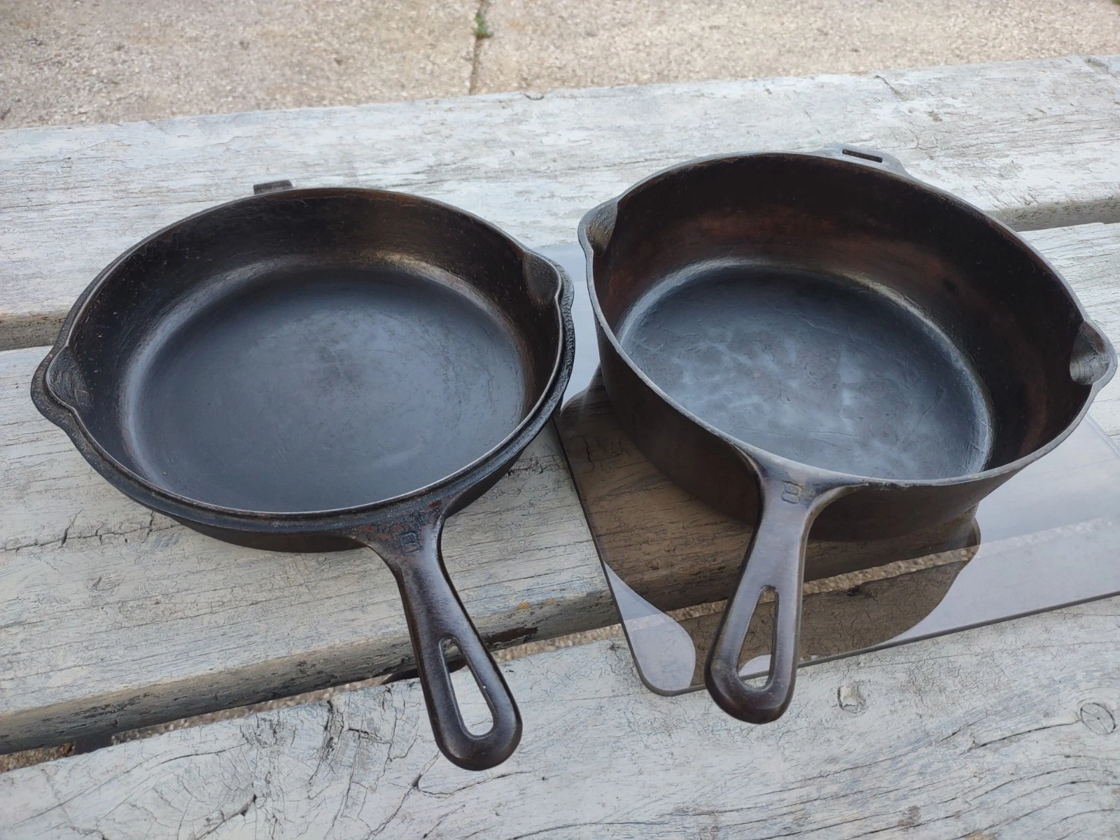 🇺🇸 1930's Griswold Cast Iron #80 Small Logo Double Skillet