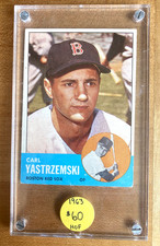 1963 TOPPS Carl Yastrzemski HOF Boston Red Sox YAZ! #115 Baseball Card VG-EX