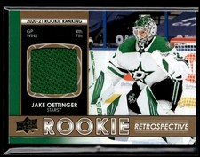 2021-22 UD Rookie Retrospective Jersey #RR-4 Jake Oettinger #H1R2D