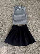 Youth Medium Girls Shirt And Skirt Set Excellent Condition