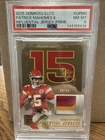 2025 Donruss Elite Patrick Mahomes II Influential Jersey Prime /99 PSA 8