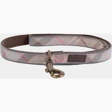 Barbour Reflective Dog Lead Taupe Pink 39" Long, Durable Walking Leash