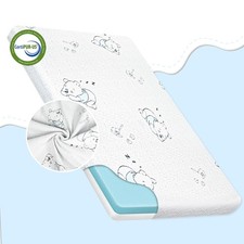 Pack and Play Mattress Pad, 38" x 26" Breathable Gel Memory Foam Pack N Play ...
