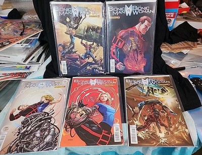 BIONIC MAN vs BIONIC WOMAN 1-5 NM+ 2013 Complete Series Dynamite Comic High Grd