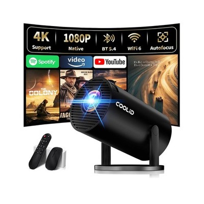 4K Mini Projektor 180 Drehung HDMI USB Bluetooth 5 WiFi 6