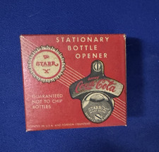 Vintage The Starr X Stationary Bottle Opener Coca-Cola w/box
