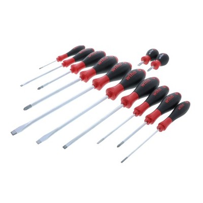 Wiha Screwdriver Set 12 Piece Softfinish Slotted Phillips Cushion Grip Tools