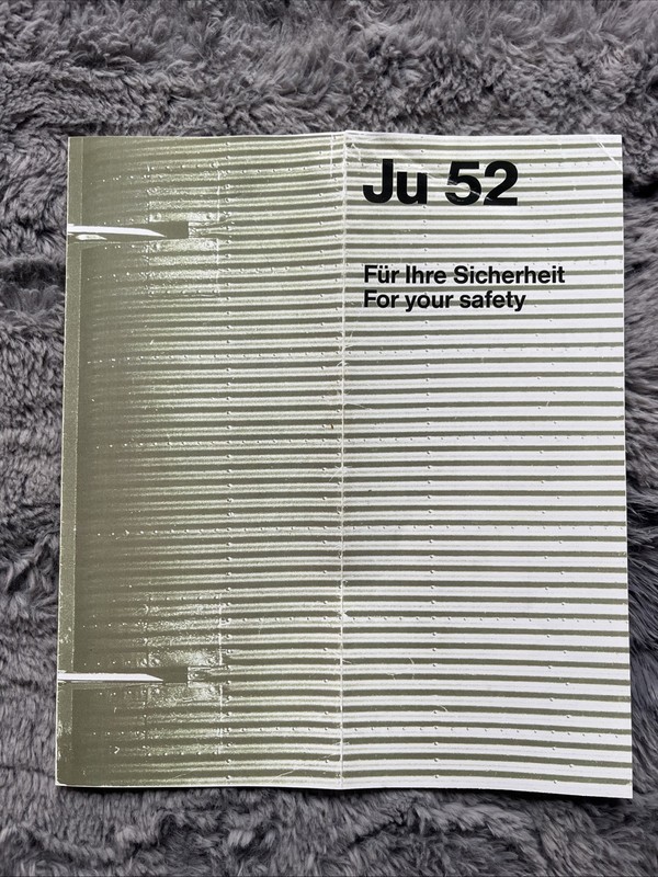 JU-52 Safety Card