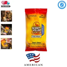 Wildlife Research Unscented Field Wipes - 24 Pack for Odor Control Outdoors