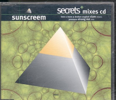 Sunscreem Secrets (Mix CD) CD UK Sony Soho Square 1996 Single 6629345