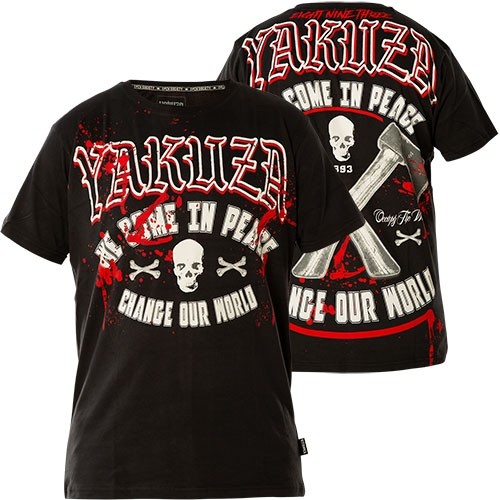 Футболка YAKUZA We Come In Peace V02 TSB-24072 Черные футболки Schwarz 4690₽