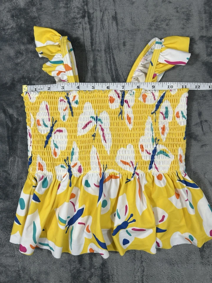 Hanna Andersson Yellow Butterfly Girls 120 cm (6-7) Swimsuit 2 Piece Bikini NEW - Image 4 of 4