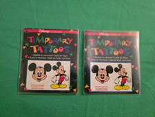 Vintage Disney Temporary Tattoo Mickey Mouse New Gift Collectible Lot of 2