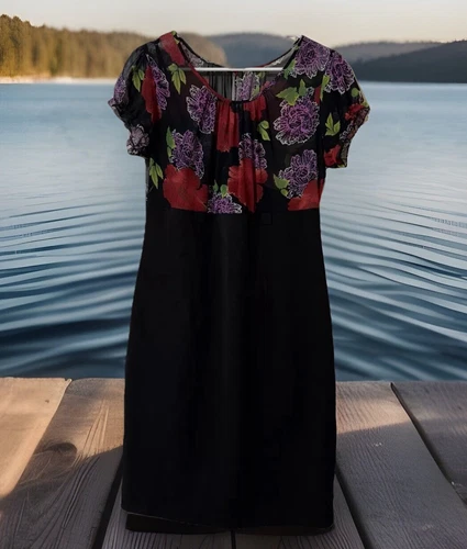 VETEMENTS Abito top floreale Voir voir trasparente donna taglia 10