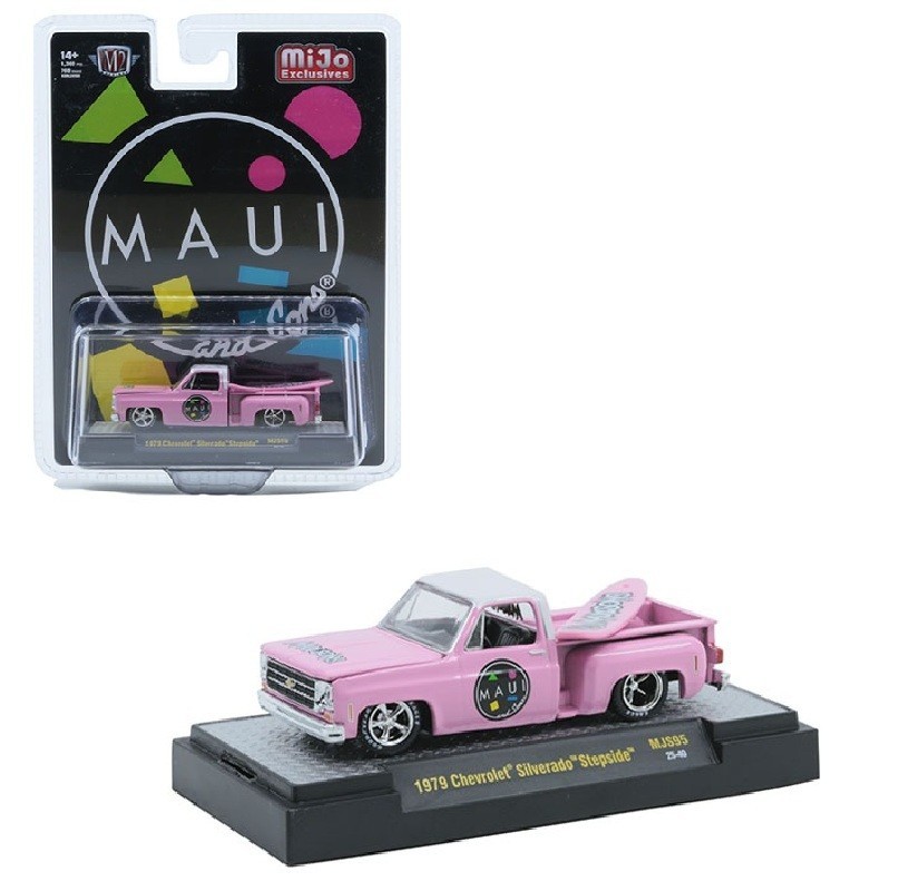 M2 1:64 1979 Chevrolet Silverado Stepside W/Surfboard Maui & Son