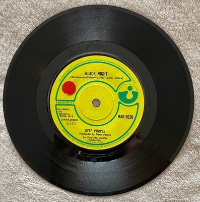 Deep Purple    Black Night / Speed King 7in Vinyl Record