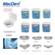 50Pcs Dental Matrices Bands Sectional Contoured Metal Matrix bands soft S/M/L