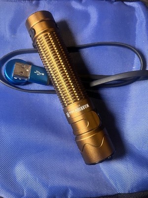 Olight Warrior Mini 2 Rechargeable LED Flashlight Desert Tan Used Good Condition