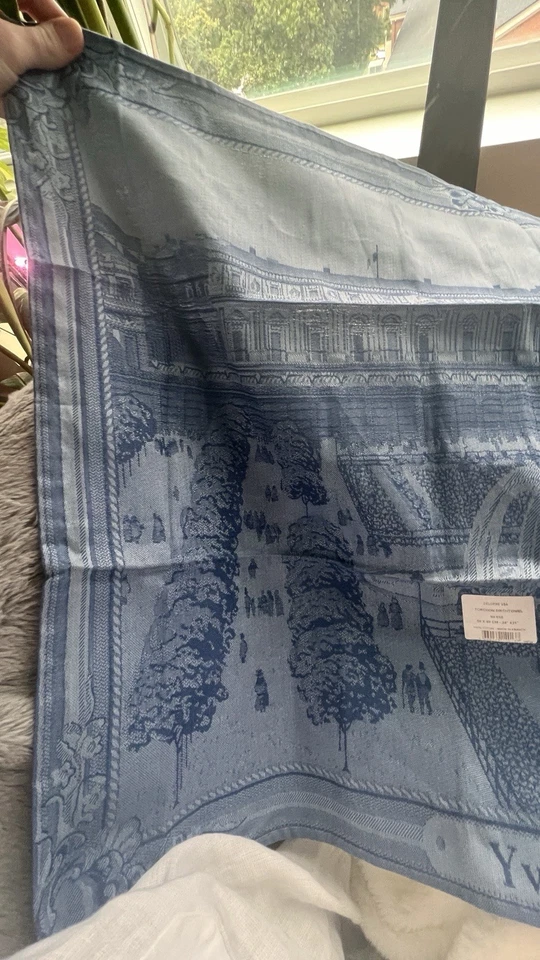 Yves Delorme antorcha coleccionable, raro paño de cocina Foto 3 de 4