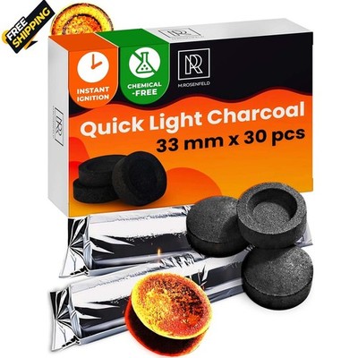 30pcs Quick Light Charcoal Discs   Hookah, Shisha & Incense Coals