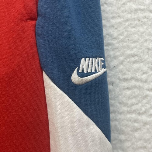 Nike Sweatpants Mens Medium Red Blue Colorblock Joggers Logo Y2K Streetwear - Picture 5 of 12