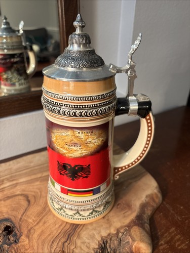 Limited Edition KFOR Kosovo Force Beer Stein 4303/5000  Pewter Lid