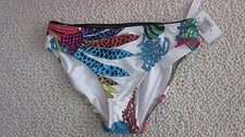 Trina Turk Fresh Coral Reef Palma Sola White NWT Sz4 Bikini Bottom Rtl 49