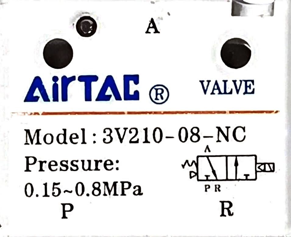 Airtac 3V210-08-NC 3/2 Way Solenoid Valve Ser 200 0.15-0.8MPa 220VAC 3V21008NC