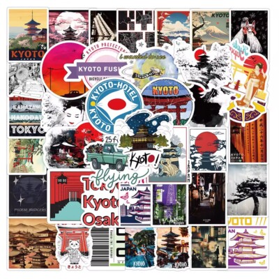 10 Random Japan Stickers Japanese Decals Laptop Hydro Yeti Car Free Shipping!