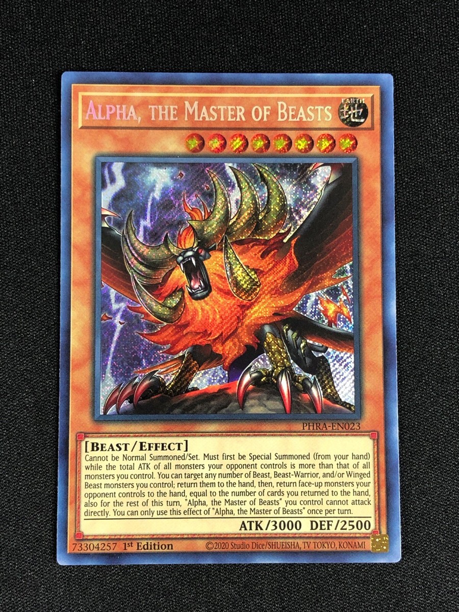 YUGIOH ALPHA THE MASTER OF BEASTS PHRA-EN023 1ST SECRET | eBay