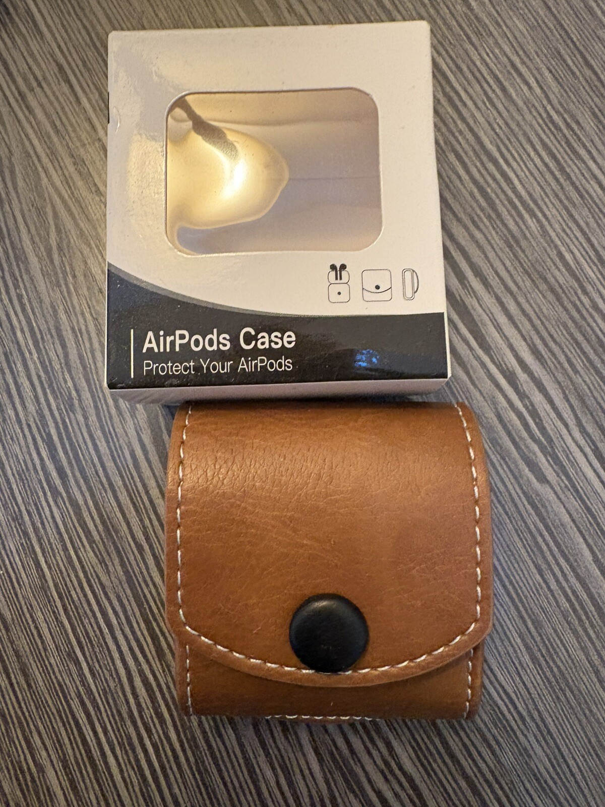 AirPods Pro Leather Case in Rich Brown for Stylish Protection  -image