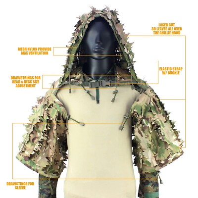 Sniper Ghillie Suit Foundation, Ripstop, Camouflage Tactical