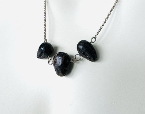 Rara vecchia collana sciamanica con ciondolo teschio - colore argento, circa 52,5 cm! - Foto 14 di 16