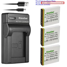 Kastar Battery Slim Charger for Kodak KLIC-7001 Kodak EasyShare M753 Zoom Camera