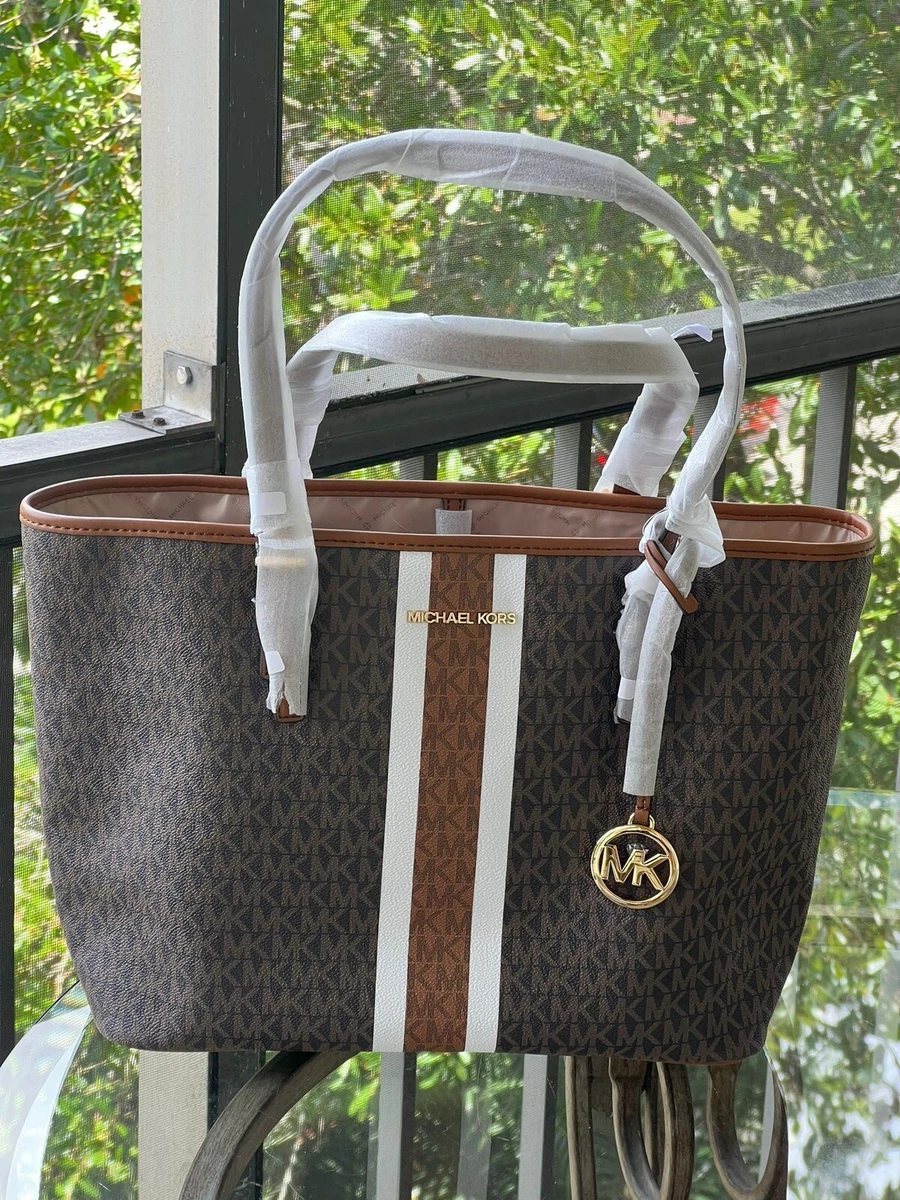 Michael Kors Bags, Michael Kors Jet Set Gold Stripe Tote