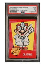 1992 Nintendo Power Super Club Dr. Mario #25 Perforated PSA 5 (Pop 2, 0 Higher)