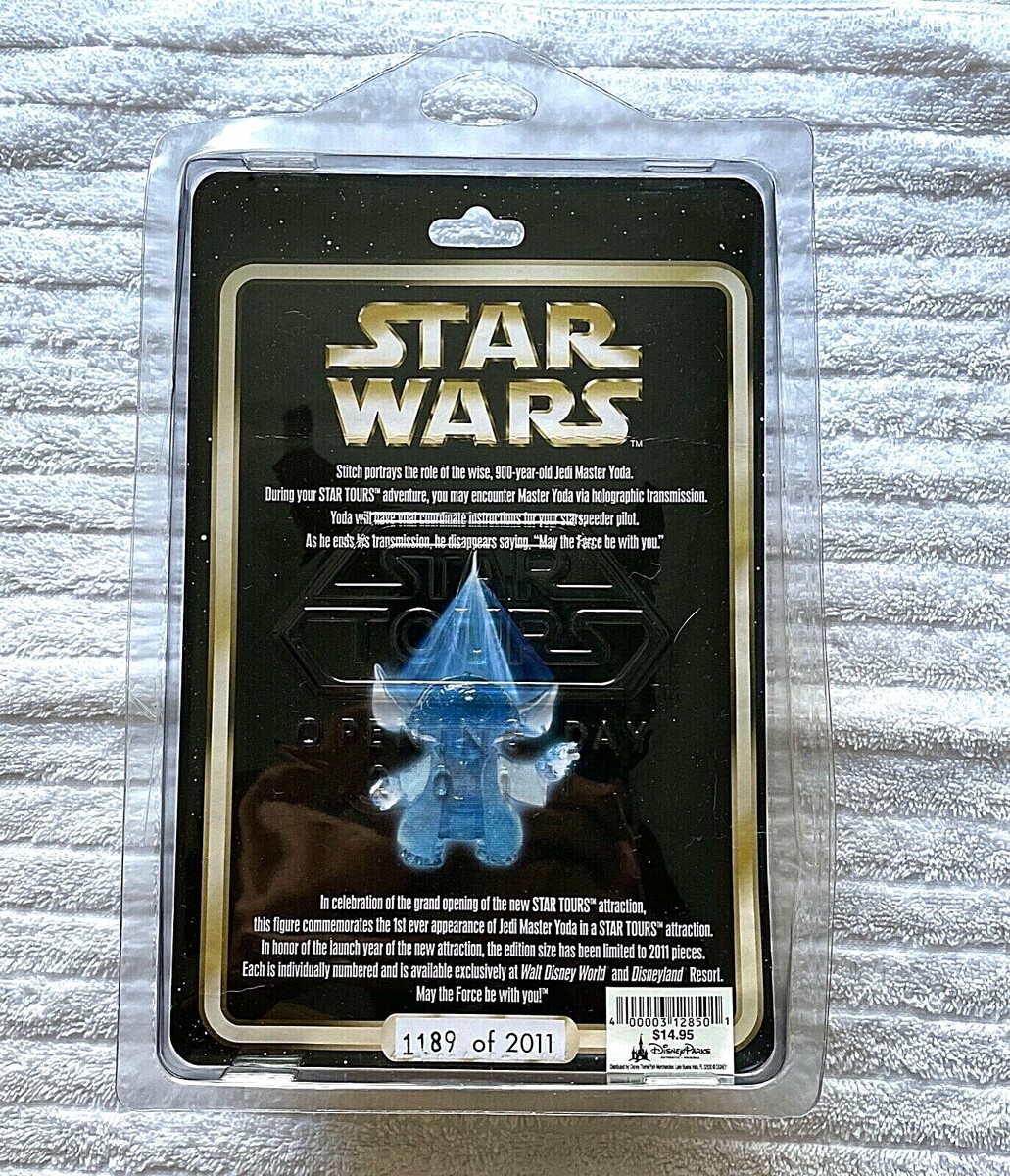 Star Wars Stitch as Yoda Hologram Disney Park Exclusive Limited