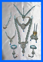 Bridal Set ( Brand ) Bollywood Asian Jewellery & Wedding / Aquamarine Colour Bridal Set ( Brand ) Bollywood Asian Jewellery & Wedding / Aquamarine Colour