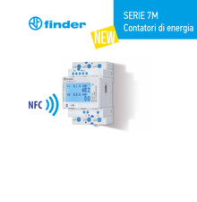 CONTATORE ENERGIA DIGITALE MONOFASE TRIFASE FINDER 7M NFC 7M.38.8.400.0112 80A