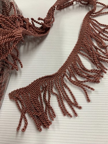 70mm - 90mm : BIRCH POLYESTER BULLION FRINGE TRIM : CHOICE OF 3 COLOURS - Picture 7 of 12