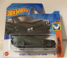 18 Dodge Challenger SRT Demon 2018 Hot Wheels Car Black Muscle Mania 6/10 Nuova