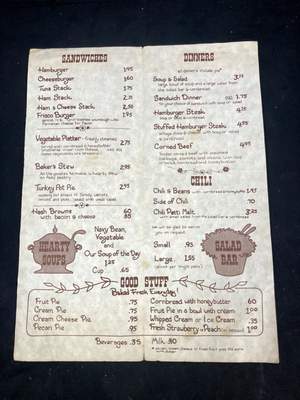 Vintage marie callender's pies and other good things restaurant menu | ebay