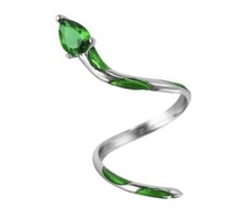 Green snake adjustable ring