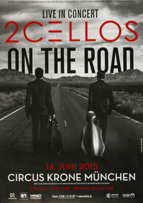 2Cellos - Celloverse , München 2015 | Konzertplakat | Poster