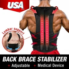 Waist Support Belt Lumbar Back Brace Heavy Work Pain Relief For Men Women Corset
